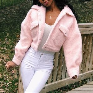 Faux fur sheep jacket